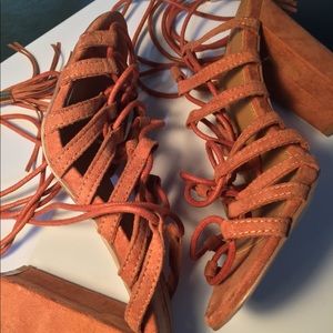 Forever 21 lace up heels